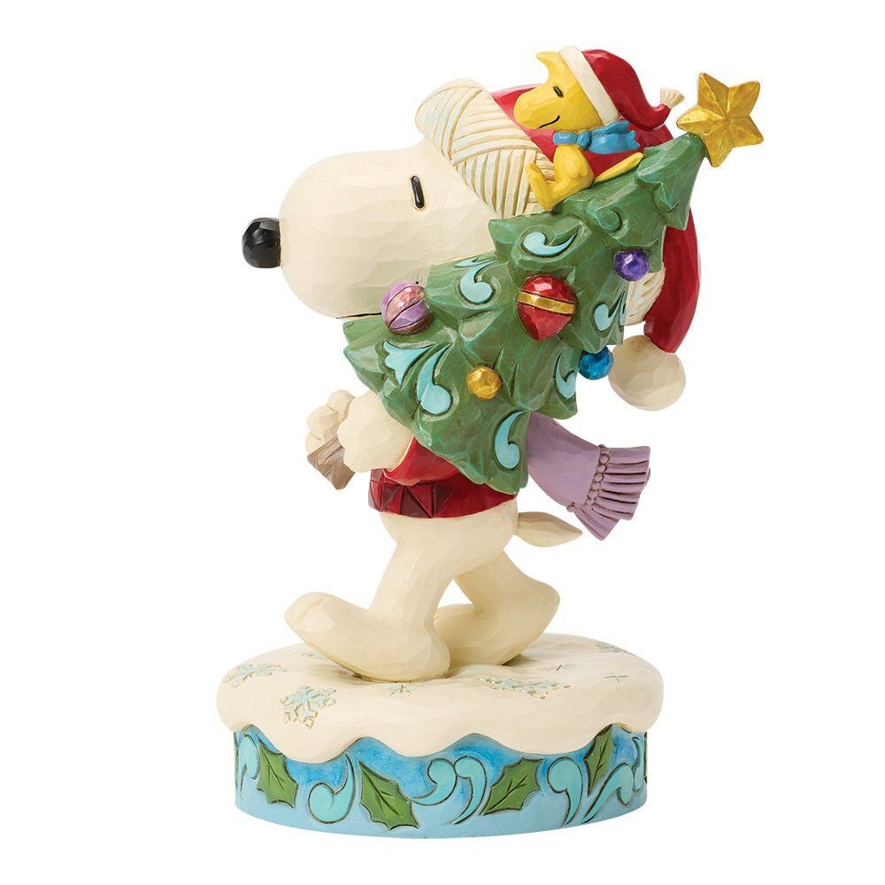 Peanuts By Jim Shore Snoopy & Woodstock Holding Tree