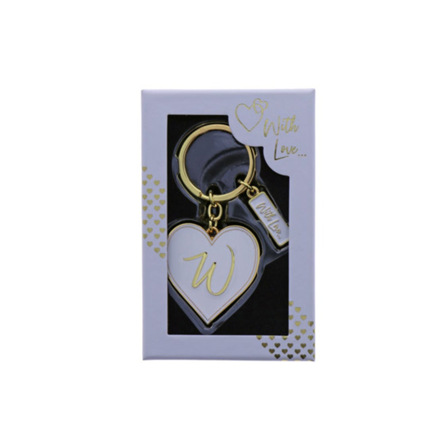 INITIAL KEYRING "W" IN GOLD