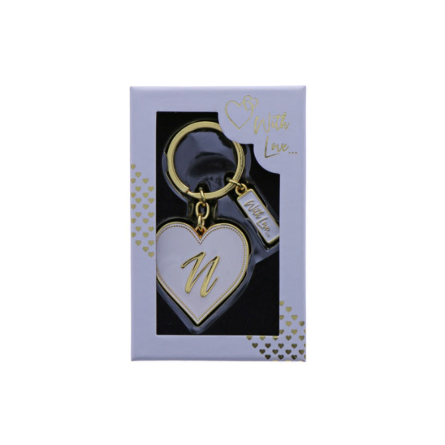 INITIAL KEYRING "N" IN GOLD