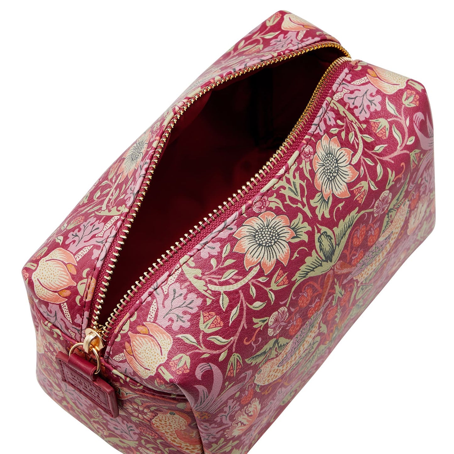 William Morris at Home Strawberry Thief Med Toiletry Bag Red