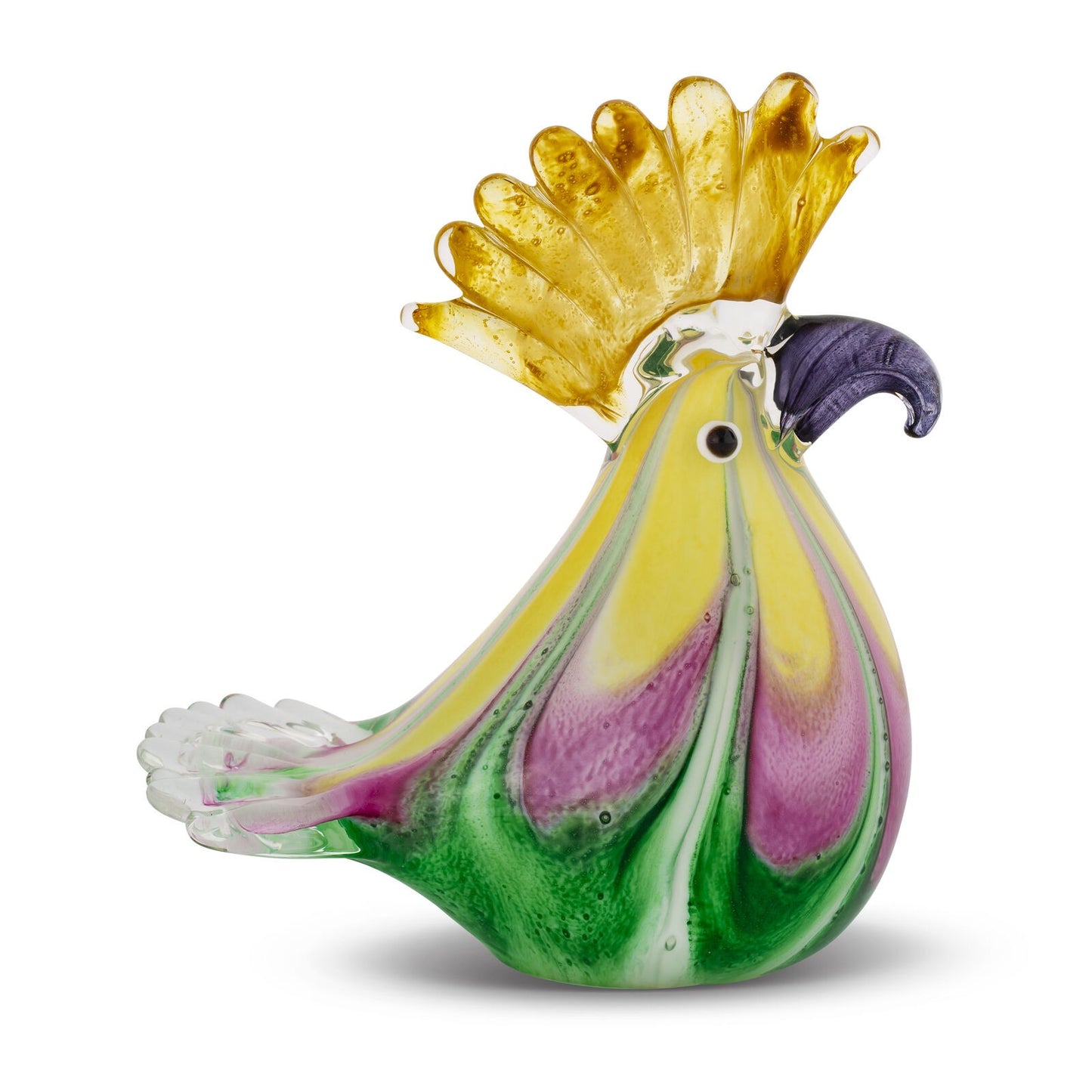 ZIBO ART GLASS MINI COCKATOO COCKY