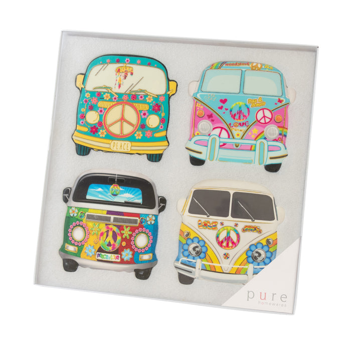 CERAMIC COASTERS COMBI SET OF 4 LEROY