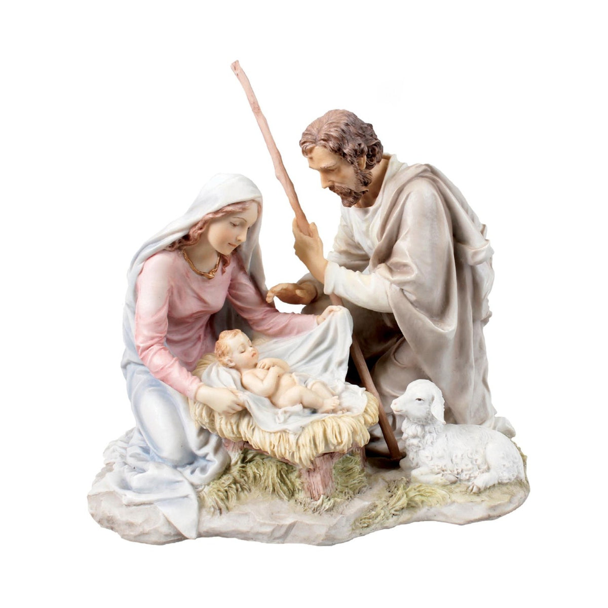 Veronese Designs Nativity Holy Family In Colour Figurine