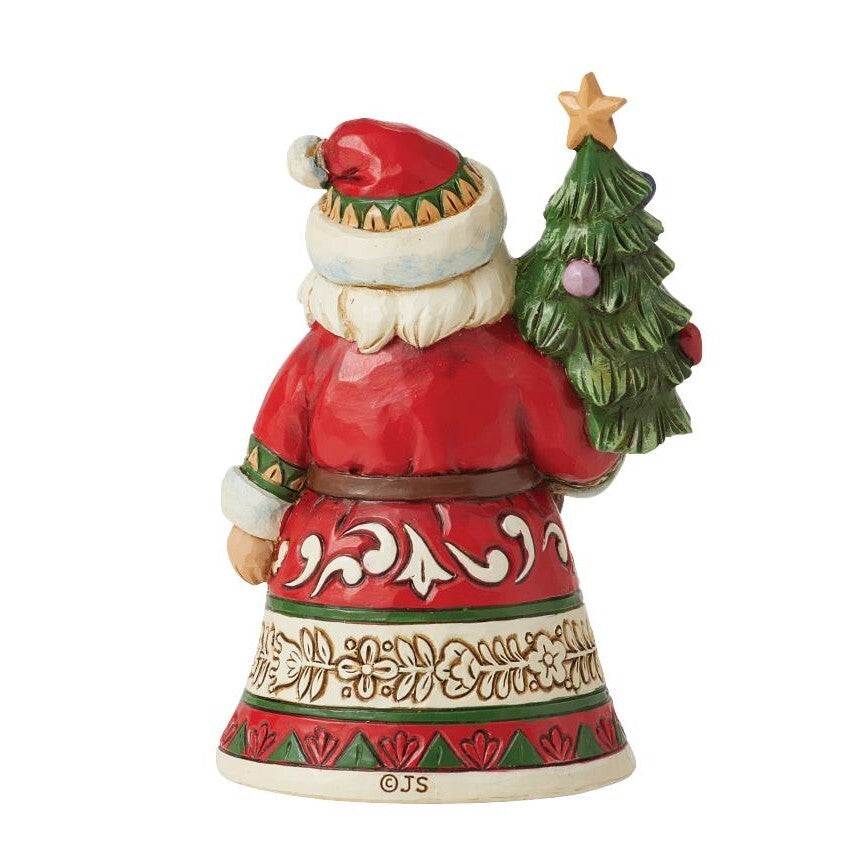 Heartwood Creek By Jim Shore Mini Santa Holding Tree Figurine