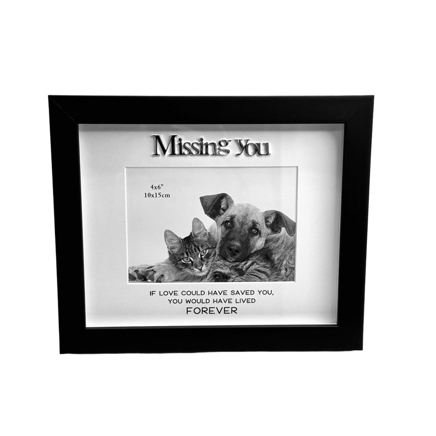Memorial Pet Photo Frame Black Missing You