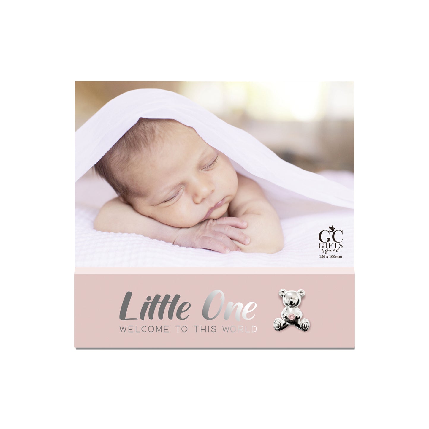 Photo Frame On Pink MDF Base Baby Girl