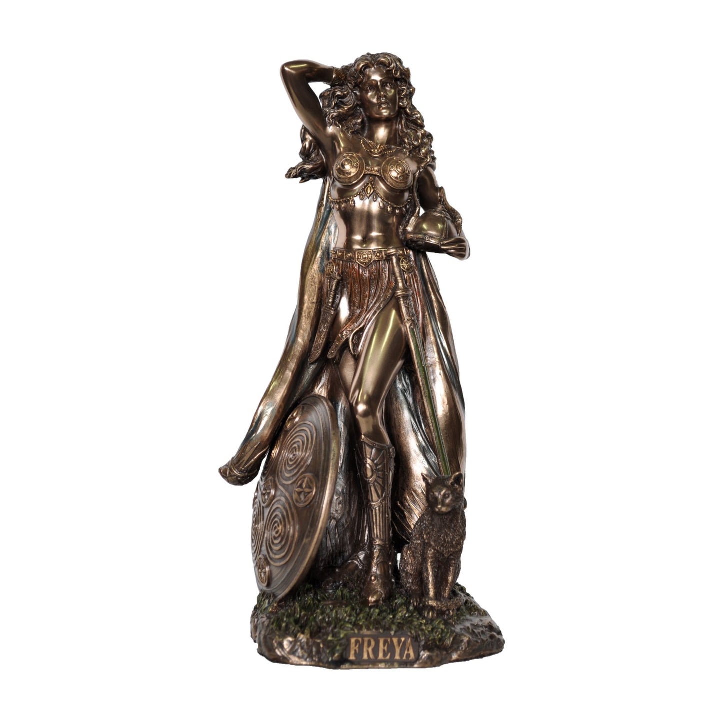 VERONESE DESIGNS BRONZE NORSE FREYA FIGURINE