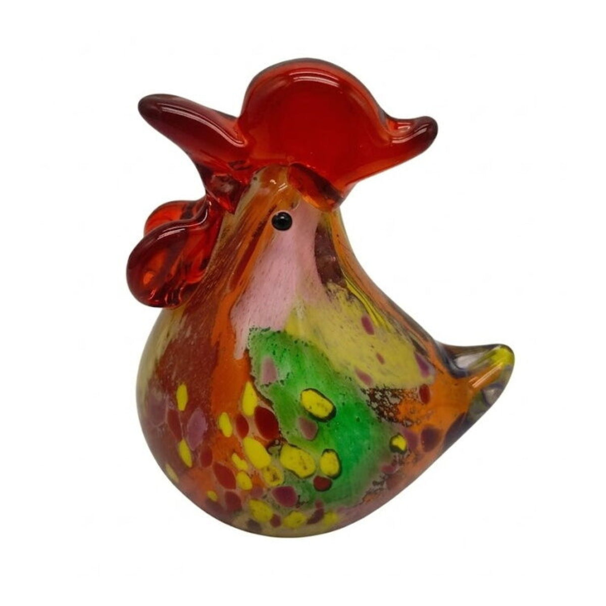ZIBO ART GLASS ROOSTER HENRIETTA