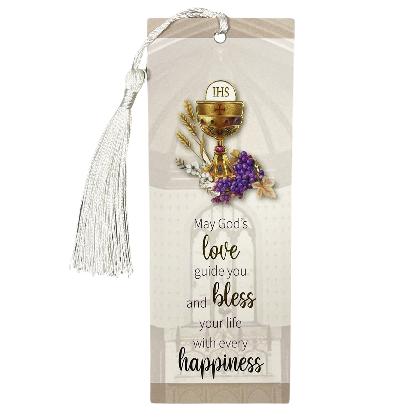 Bookmark Communion With Tassel Laminated With Gold Foiling