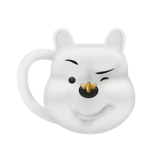 DISNEY GIFTS COLLECTION SHAPED WINNIE THE POOH WHITE WITH GOLDEN BEE MUG 500ML