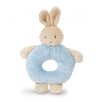 BUNNIES BY THE BAY BUNNY RING RATTLE BLUE 18CM