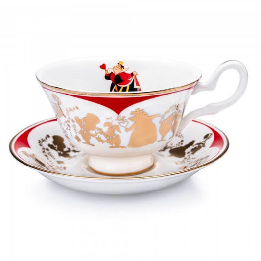 DISNEY ENGLISH LADIES COLLECTION CUP & SAUCER ALICE IN WONDERLAND QUEEN OF HEARTS