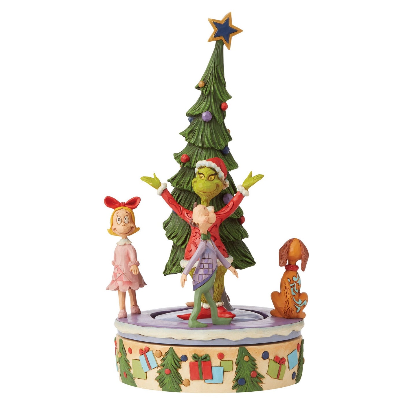 THE GRINCH DR. SEUSS BY JIM SHORE GRINCH ROTATING FIGURINE WHO'S GOING AROUND 25.5CM