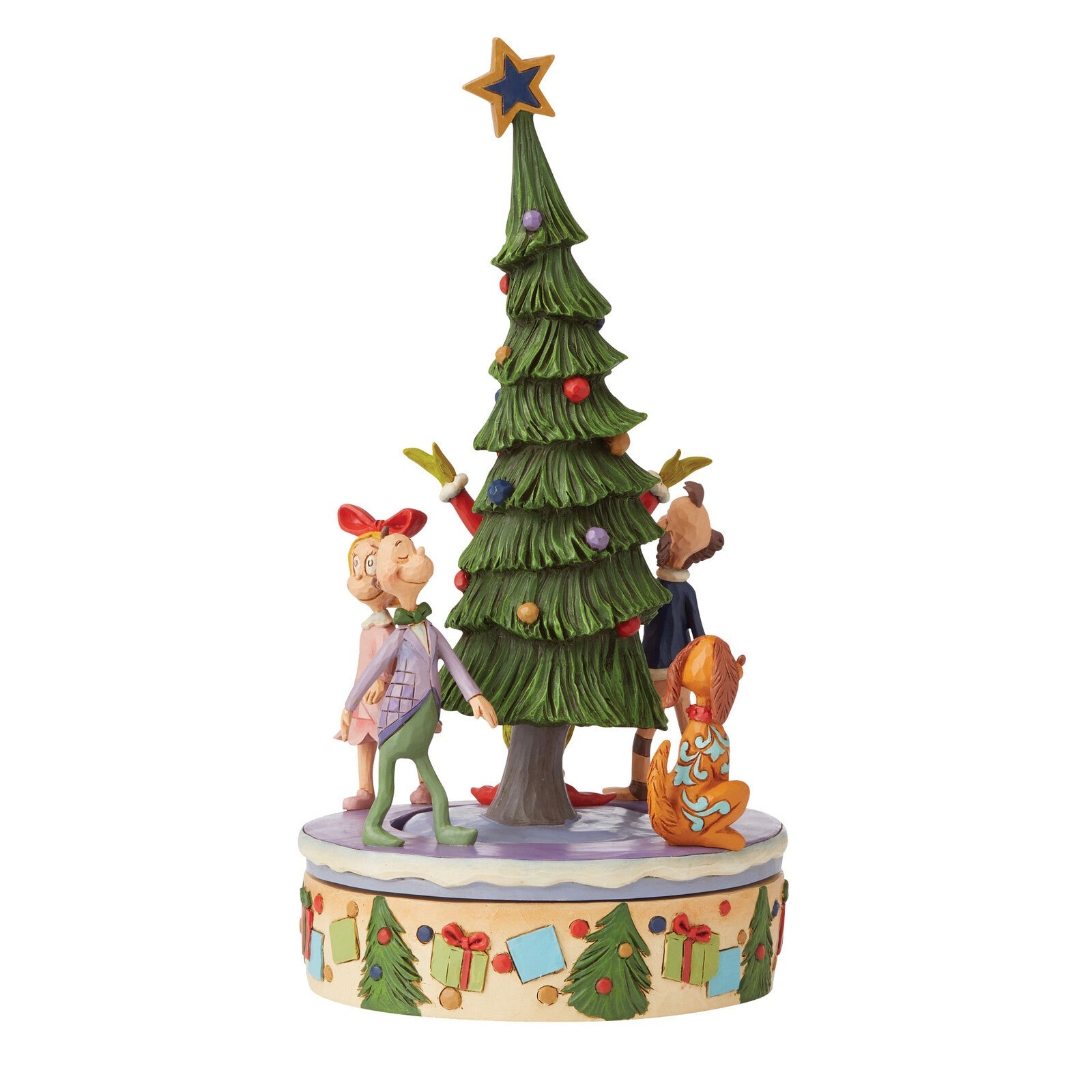 THE GRINCH DR. SEUSS BY JIM SHORE GRINCH ROTATING FIGURINE WHO'S GOING AROUND 25.5CM