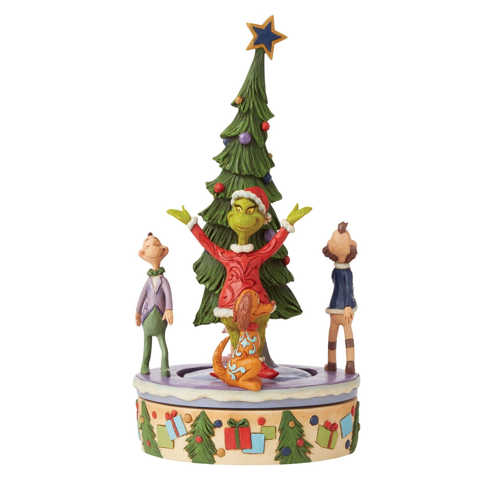 THE GRINCH DR. SEUSS BY JIM SHORE GRINCH ROTATING FIGURINE WHO'S GOING AROUND 25.5CM