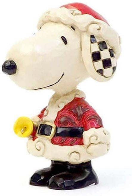 PEANUTS BY JIM SHORE CHRISTMAS SNOOPY SANTA WITH BELL MINI