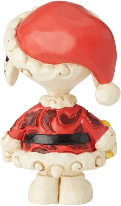 PEANUTS BY JIM SHORE CHRISTMAS SNOOPY SANTA WITH BELL MINI