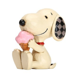 PEANUTS BY JIM SHORE SNOOPY WITH ICE CREAM MINI FIGURINE 7CM