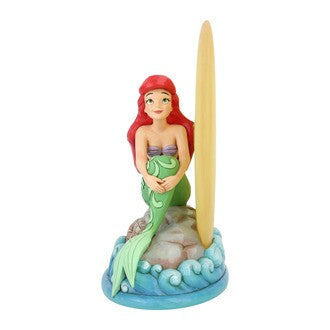 DISNEY TRADITIONS ARIEL SITTING ON ROCK IN MOONLIGHT LIGHT UP 18.5CM