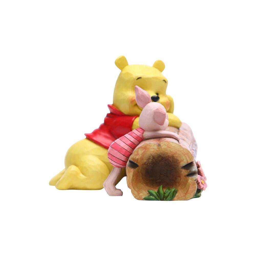 DISNEY TRADITIONS BY JIM SHORE POOH AND PIGLET ON LOG 10CM