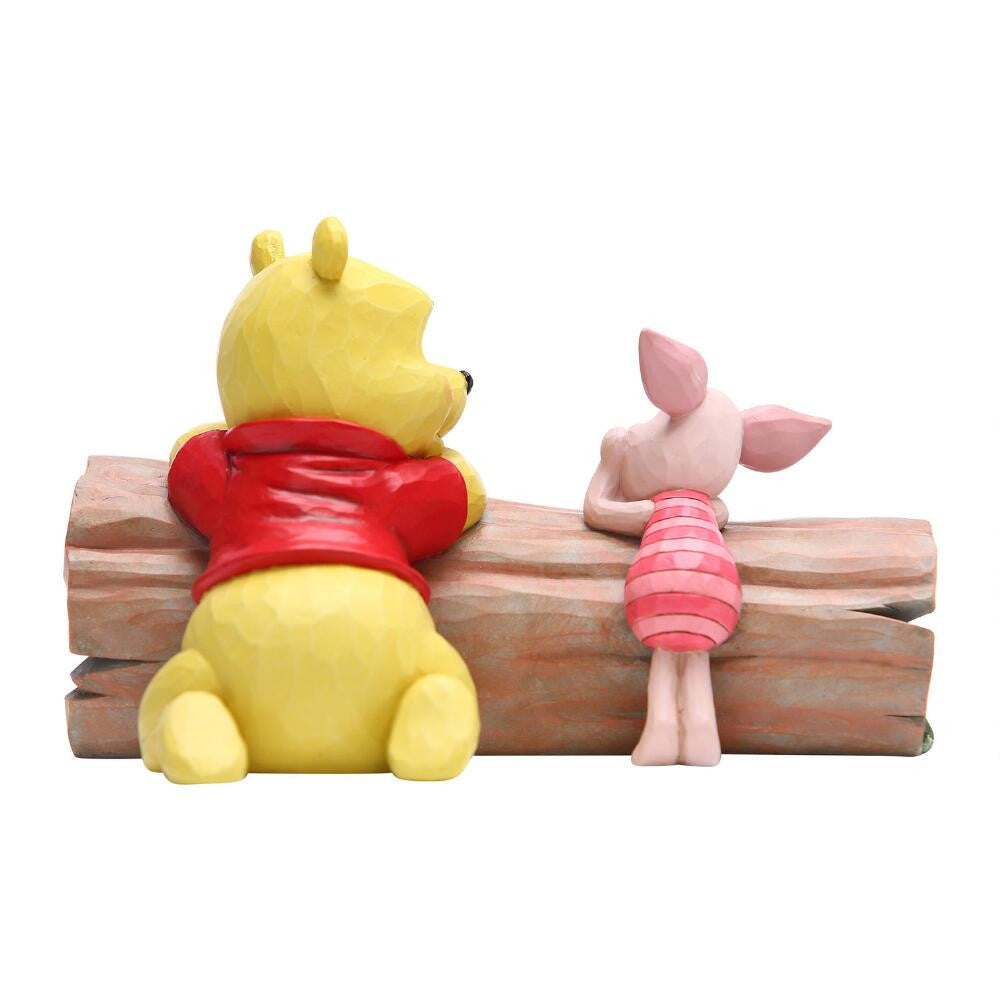 DISNEY TRADITIONS BY JIM SHORE POOH AND PIGLET ON LOG 10CM