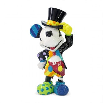 DISNEY BRITTO MICKEY MOUSE WITH TOP HAT LARGE FIGURINE