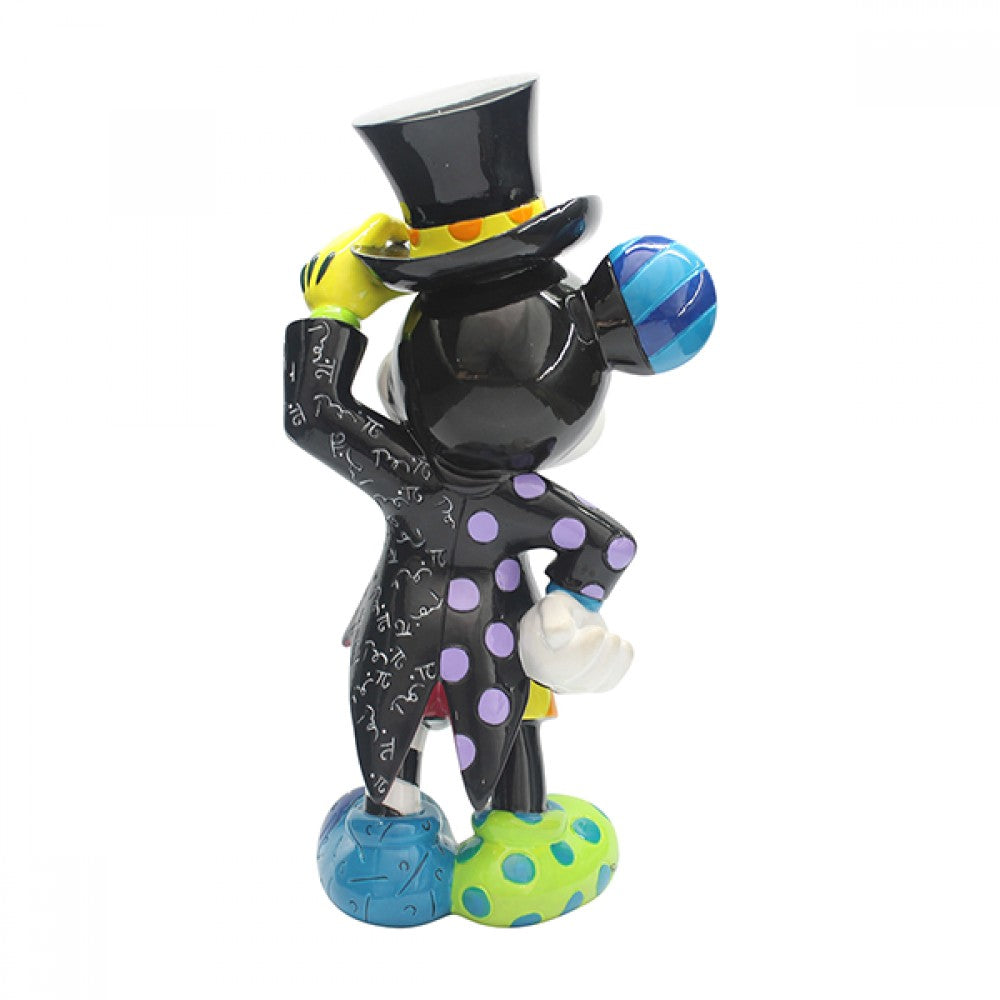 DISNEY BRITTO MICKEY MOUSE WITH TOP HAT LARGE FIGURINE