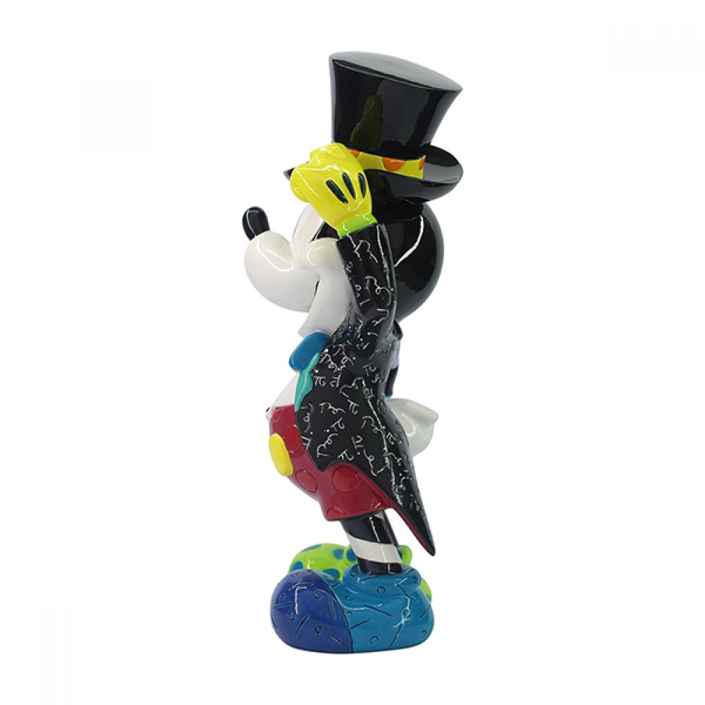 DISNEY BRITTO MICKEY MOUSE WITH TOP HAT LARGE FIGURINE