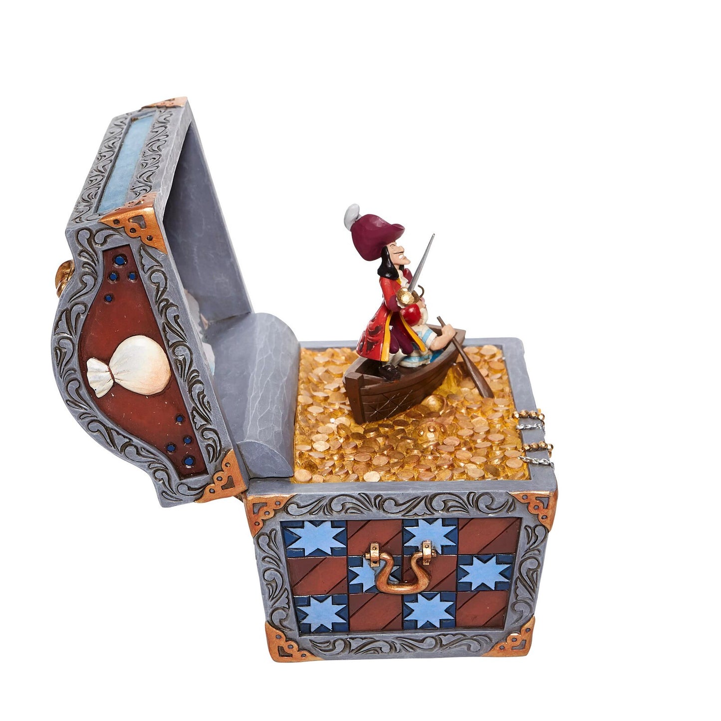 DISNEY TRADITIONS BY JIM SHORE PETER PAN TREASURE CHEST SCENE 23CM