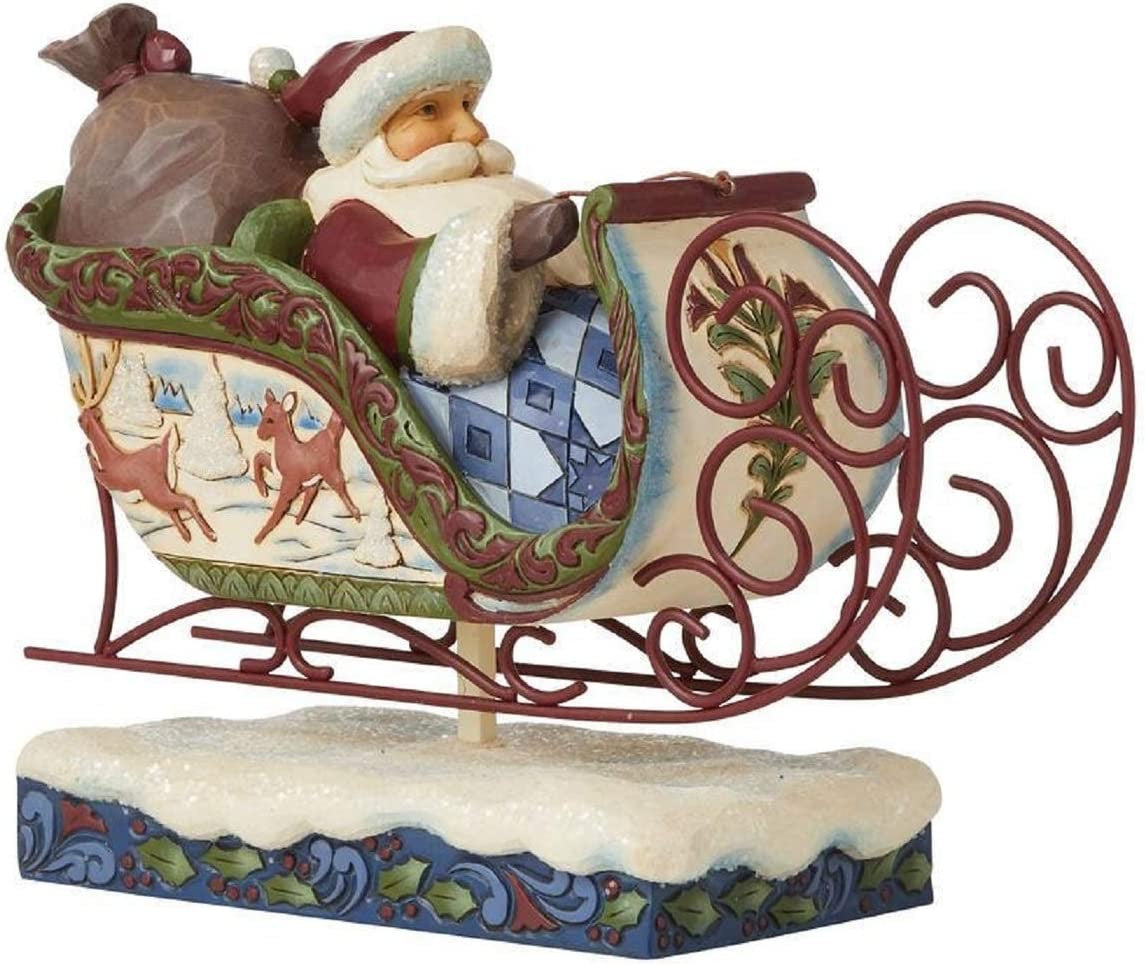 HEARTWOOD CREEK BY JIM SHORE CHRISTMAS VICTORIAN SANTA IN SLEIGH