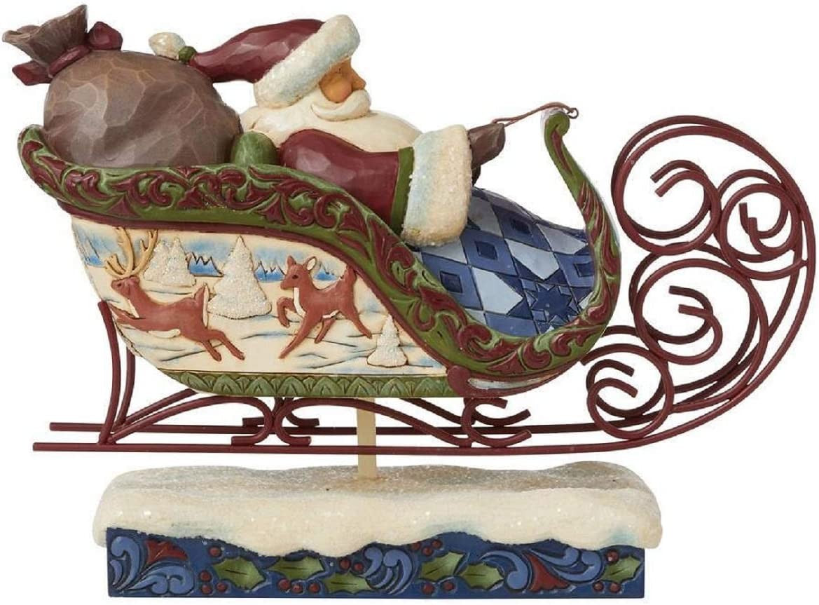 HEARTWOOD CREEK BY JIM SHORE CHRISTMAS VICTORIAN SANTA IN SLEIGH