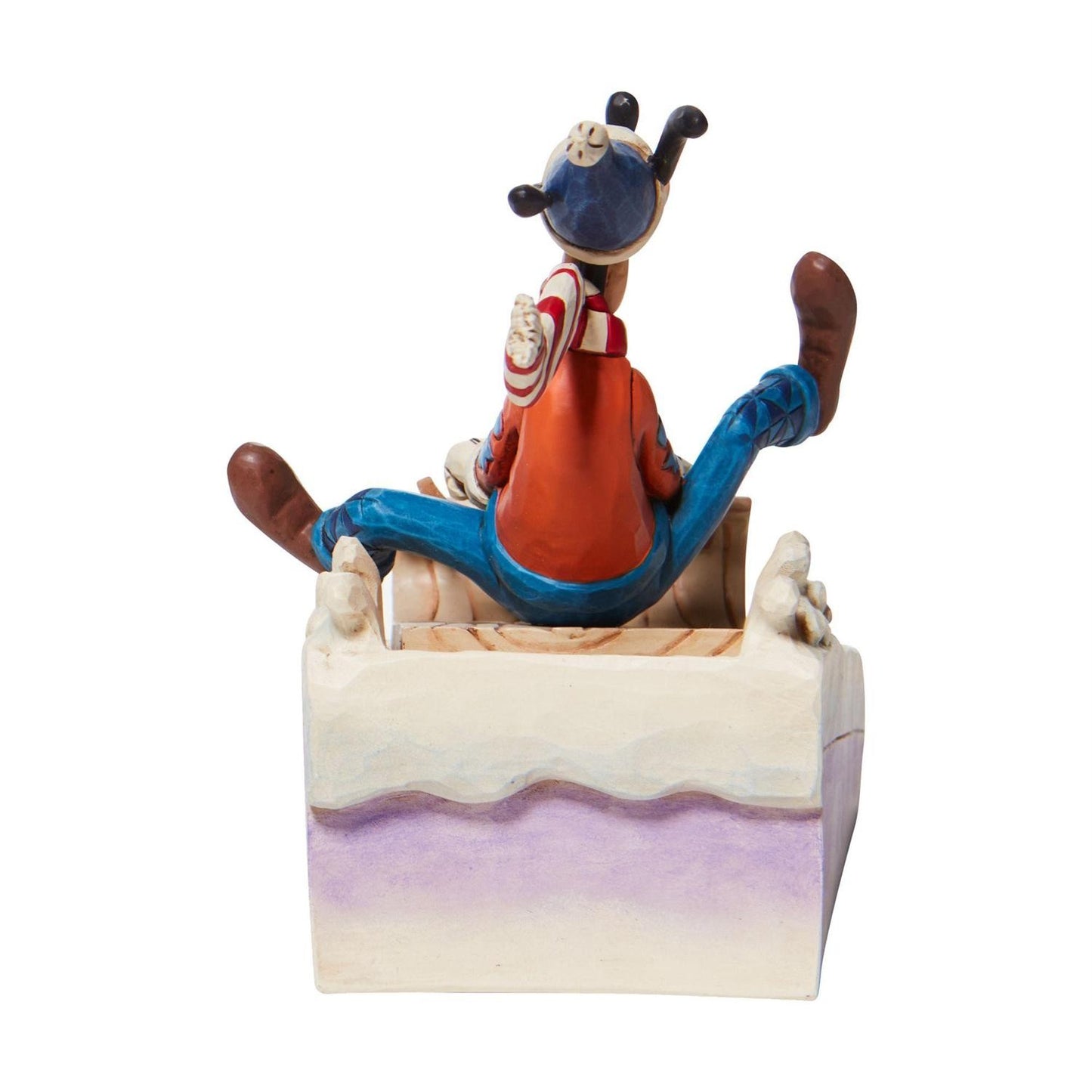 DISNEY TRADITIONS BY JIM SHORE CHRISTMAS GOOFY SLEDDING 14CM