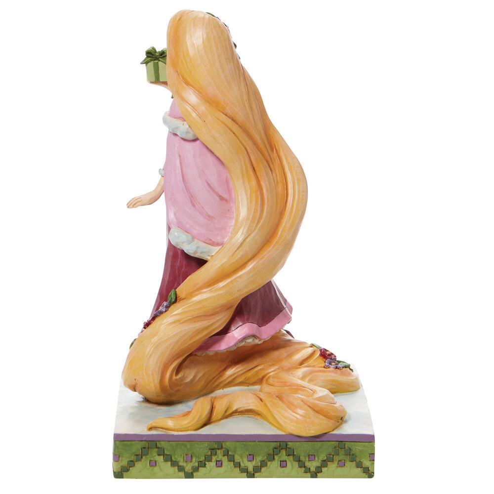 DISNEY TRADITIONS BY JIM SHORE CHRISTMAS RAPUNZEL WITH GIFT 18.5CM