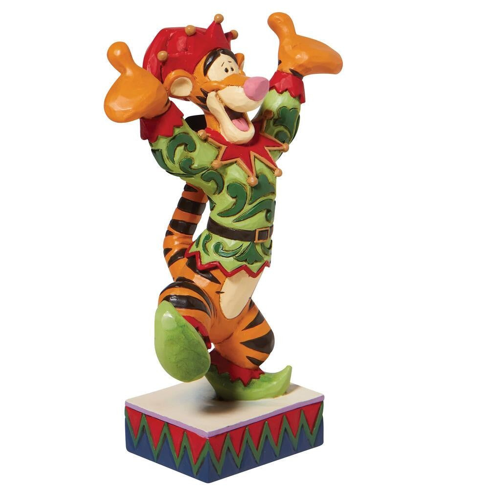 DISNEY TRADITIONS BY JIM SHORE TIGGER AS ELF PERSONALITY POSE 13CM