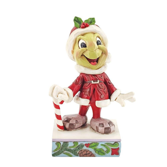 DISNEY TRADITIONS BY JIM SHORE CHRISTMAS JIMINY CRICKET AS SANTA 11CM