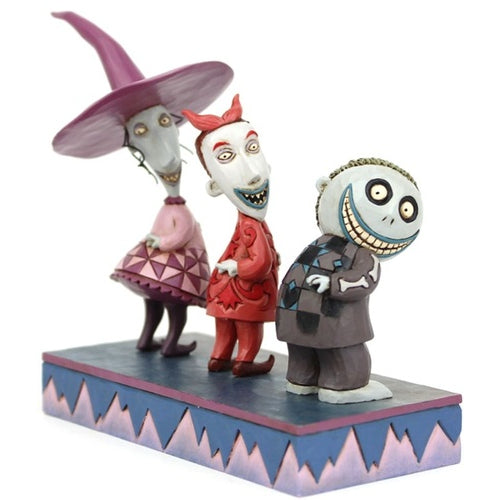 DISNEY TRADITIONS BY JIM SHORE NIGHTMARE BEFORE CHRISTMAS LOCK, SHOCK AND BARREL 10.5CM