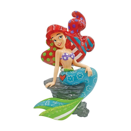 DISNEY BRITTO THE LITTLE MERMAID ARIEL ON ROCK MEDIUM FIGURINE 17CM