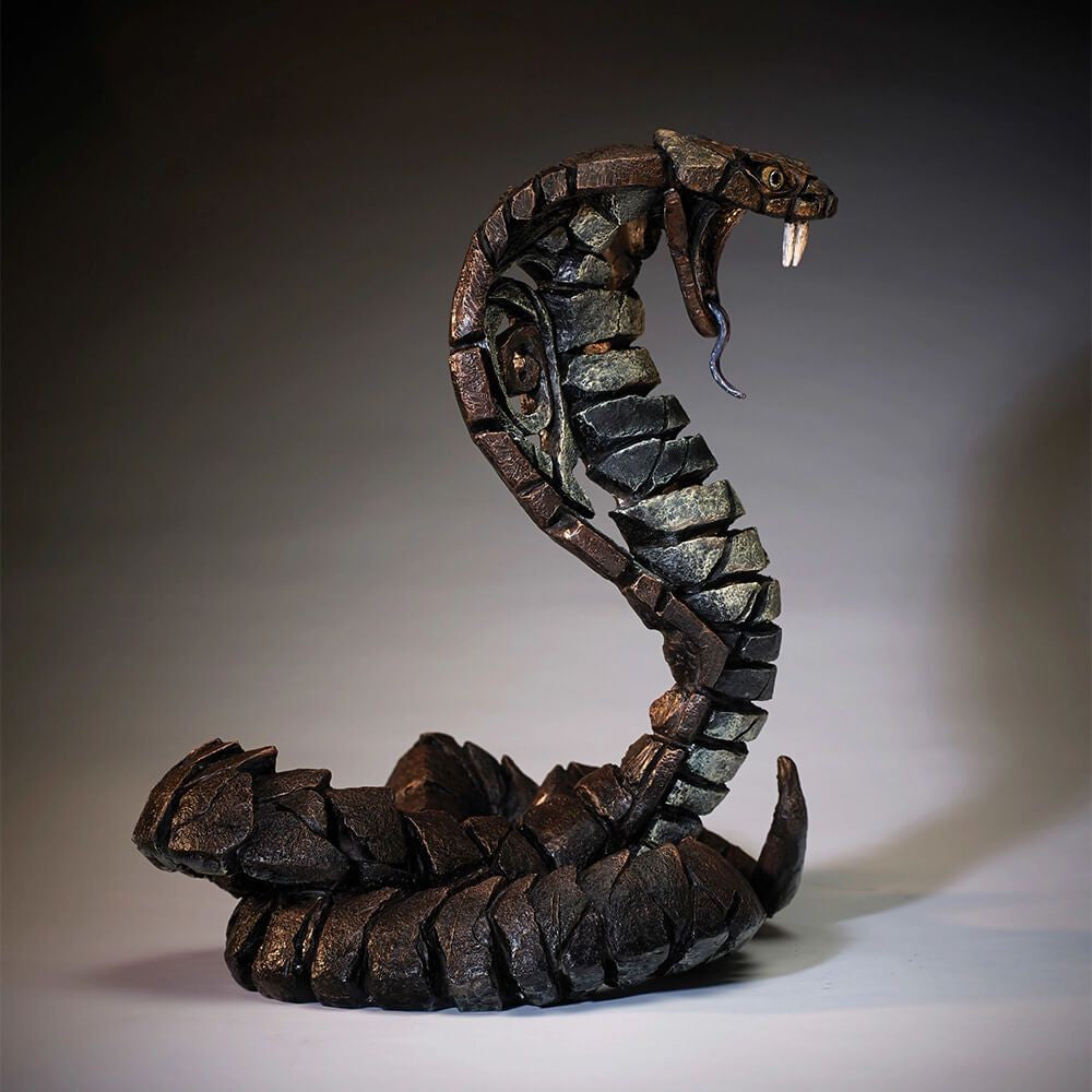 EDGE SCULPTURES COBRA SNAKE FIGURINE 40CM