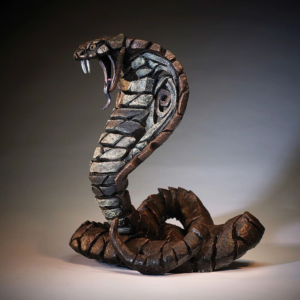 EDGE SCULPTURES COBRA SNAKE FIGURINE 40CM