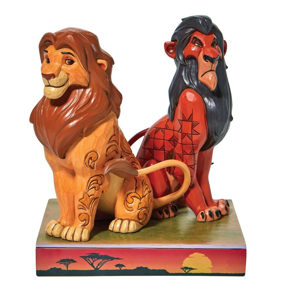 DISNEY TRADITIONS BY JIM SHORE SIMBA & SCAR FIGURINE 16CM