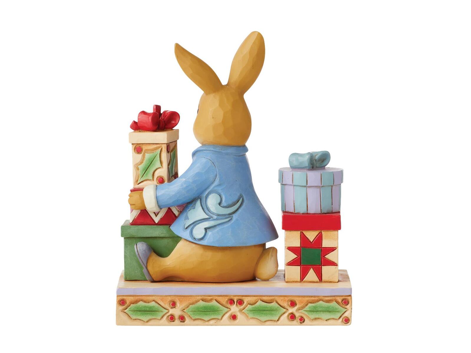 BEATRIX POTTER BY JIM SHORE CHRISTMAS PETER RABBIT WITH PRESENTS