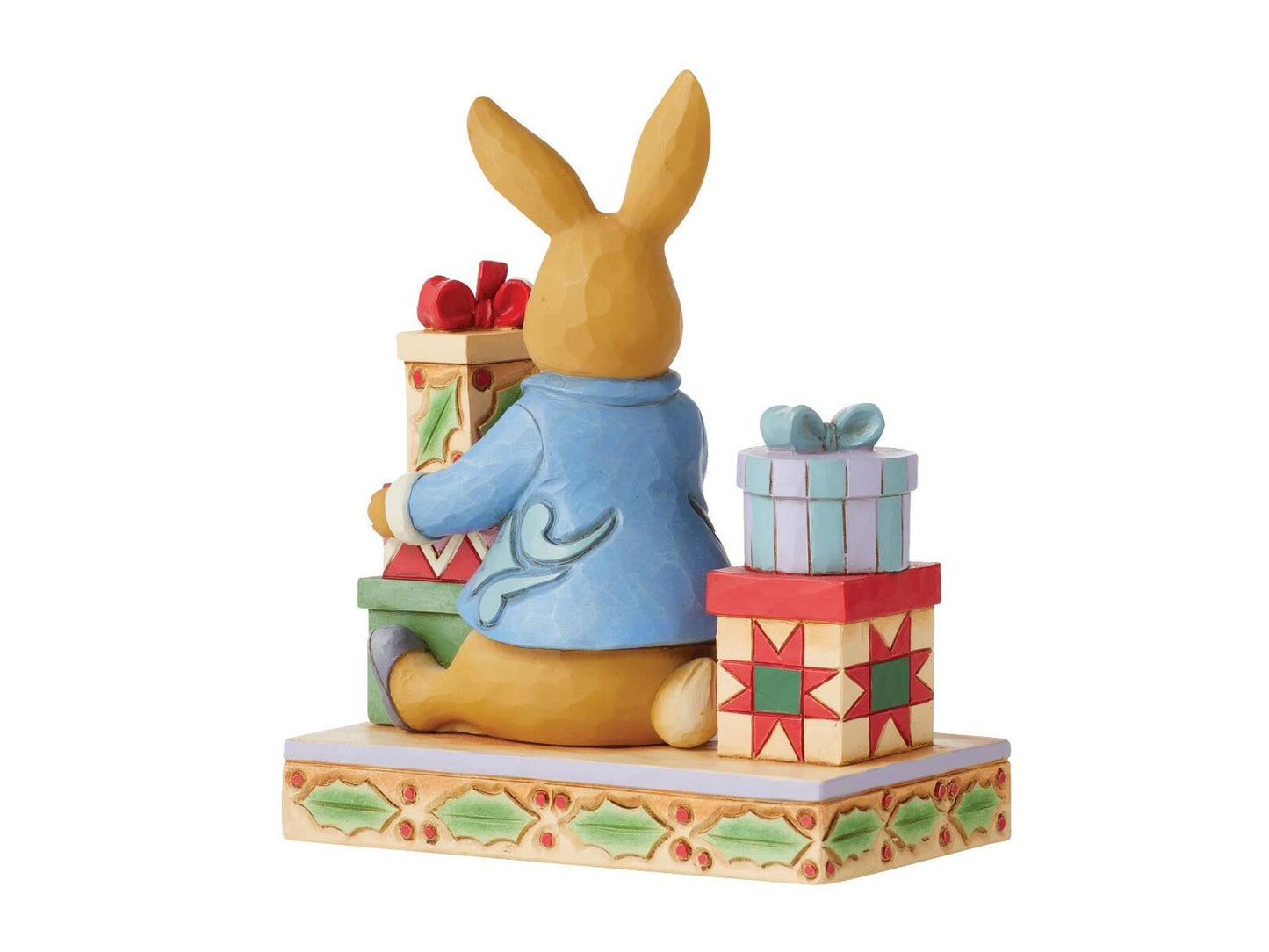 BEATRIX POTTER BY JIM SHORE CHRISTMAS PETER RABBIT WITH PRESENTS