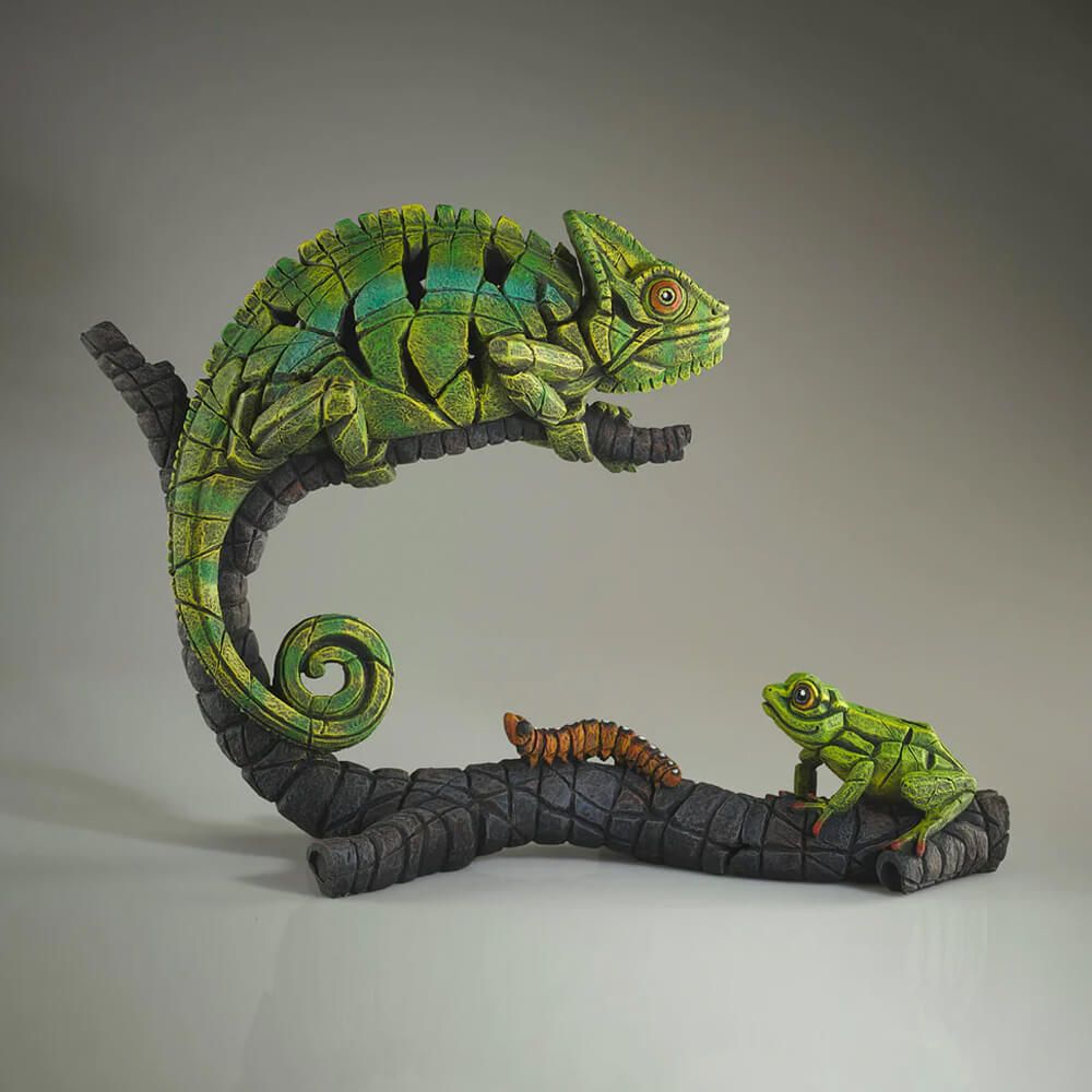 EDGE SCULPTURE BY MATT BUCKLEY DESIGNS CHAMELEON FIGURINE 34CM