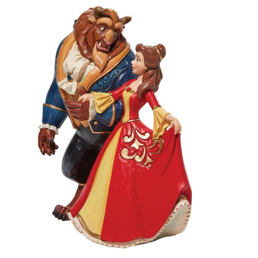 DISNEY TRADITIONS BY JIM SHORE CHRISTMAS BEAUTY & THE BEAST ENCHANTED 23CM