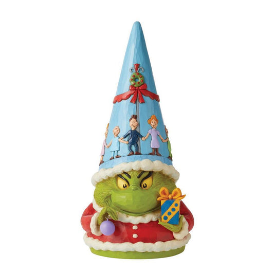 THE GRINCH DR. SEUSS BY JIM SHORE GRINCH GNOME WITH BLUE HAT AND GIFT