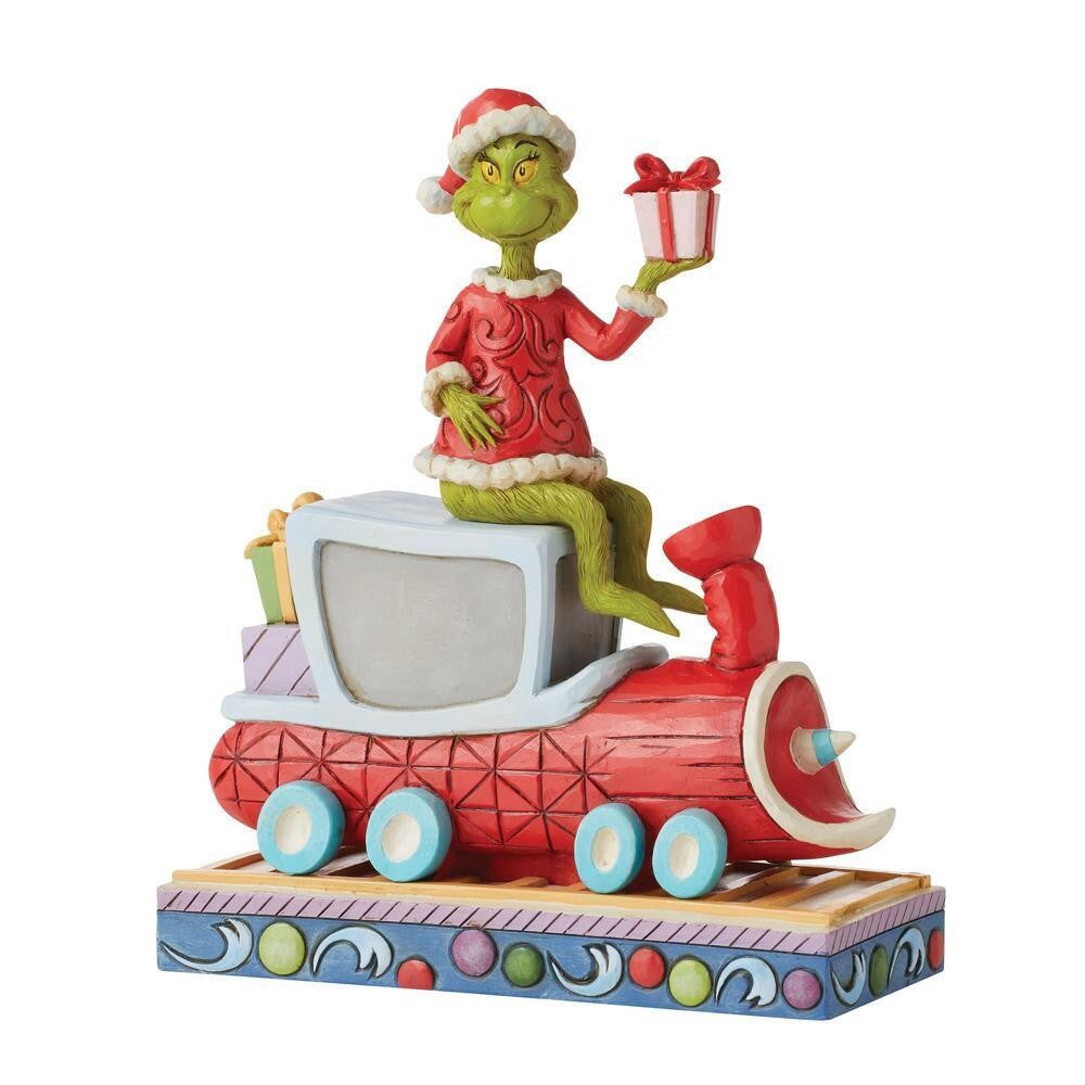 THE GRINCH DR. SEUSS BY JIM SHORE GRINCH ON TRAIN 20.5CM