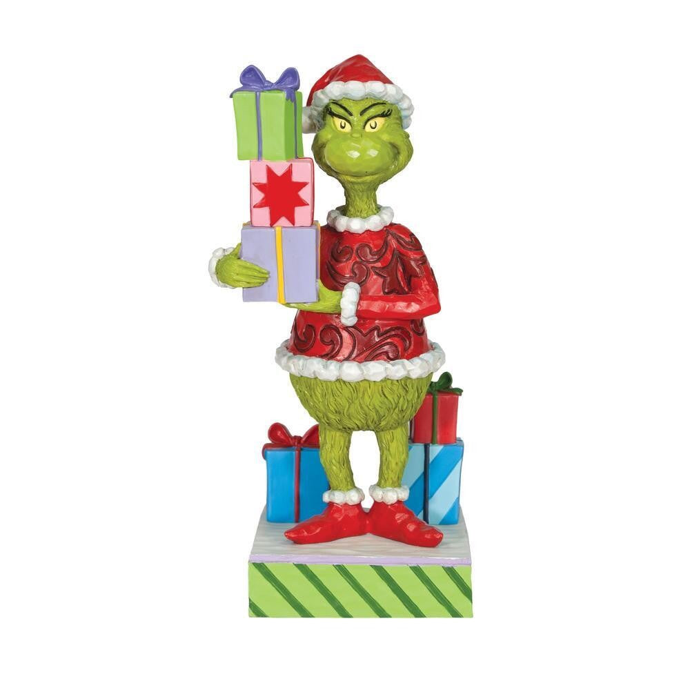 THE GRINCH DR. SEUSS BY JIM SHORE GRINCH WITH PRESENTS 20CM