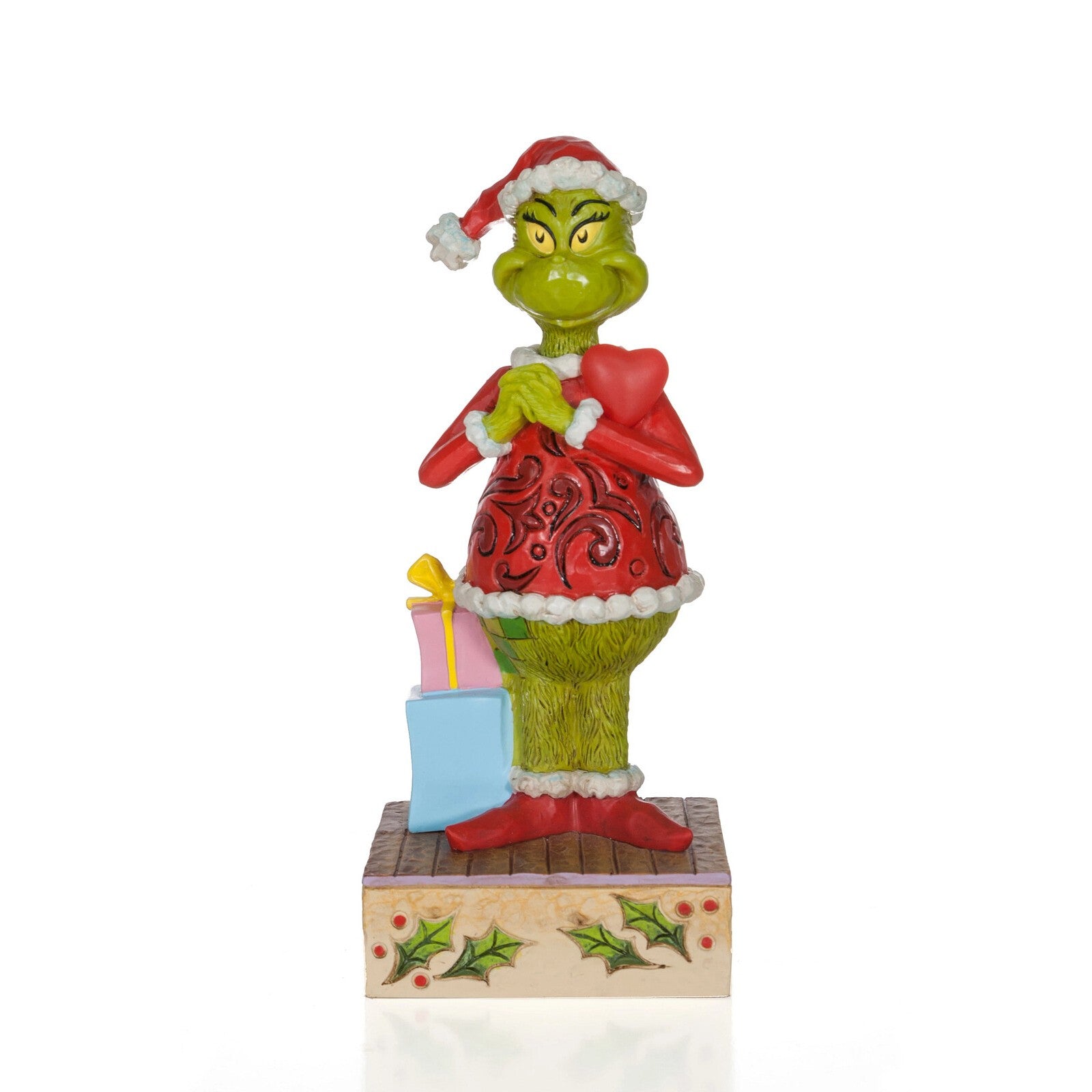 THE GRINCH DR. SEUSS BY JIM SHORE GRINCH WITH BLINKING HEART 18CM