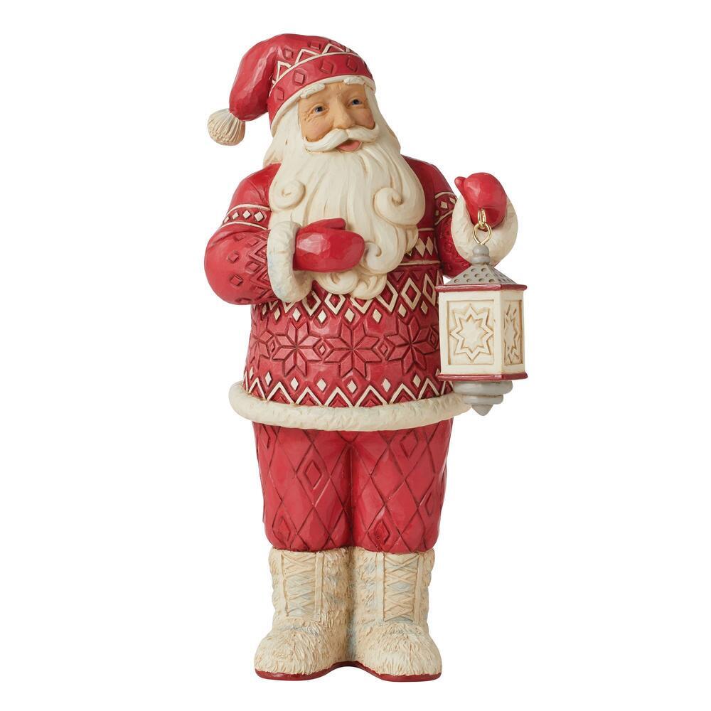 HEARTWOOD CREEK BY JIM SHORE CHRISTMAS NORDIC SANTA WITH LANTERN 26.5CM