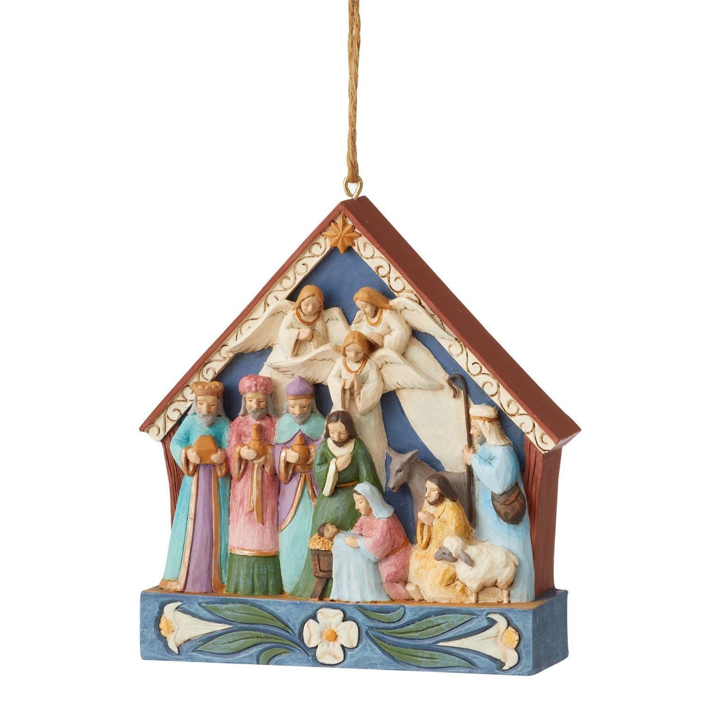 HEARTWOOD CREEK BY JIM SHORE CHRISTMAS NATIVITY STABLE HANGING ORNAMENT